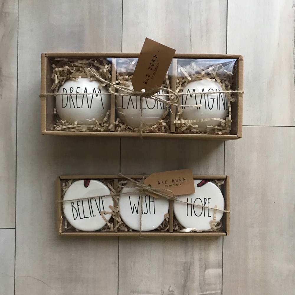 Rae Dunn Christmas ornaments